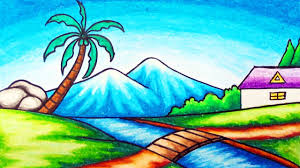 Easy Mountain Village Scenery Drawing How To Draw Nature Scenery Of Mountain River And House Youtube How to draw easy scenery. easy mountain village scenery drawing how to draw nature scenery of mountain river and house