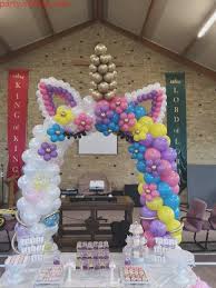 Unicorn Balloon Decorations Rainbow Balloons Unicorn Themed Birthday Party