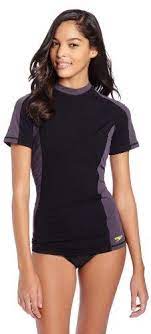 Amazon Com Speedo Women S Short Sleeve Endurance Lite Upf 50 Rashguard Swim Shirts For Women Swim Tees Womens Shorts