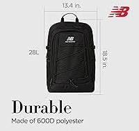New Balance Mochila de senderismo, bolsa de viaje elástica para hombres y  mujeres, color negro, 18 pulgadas, Negro -, New Balance Mochila de ...