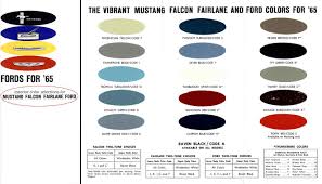 details about ford 1965 exterior color selection for mustang falcon fairlane ford fords