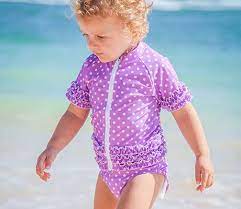 Girl S Short Sleeve Rash Guard Swimsuit Set Purple Violet Sassy Surfer Rashguard Swimsuit Girls Rashguard Rash Guard Swimwear