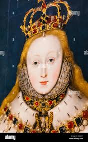 Portrait of Queen Elizabeth 1 by Unknown Artist Stock Photo