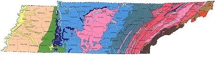 See list of counties below. Tennessee Landforms