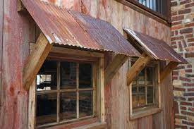 Rusted Tin Design Ideas Rustic House Metal Awning Galvanized Decor