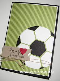Herzliche Stempelgrusse Geburtstagskarte Basteln Fussball Geburtstagskarte Geburtstagseinladungen Zum Ausdrucken