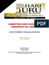 Menyediakan susun atur dan hiasan pentas. Banner Sambutan Hari Guru 2017