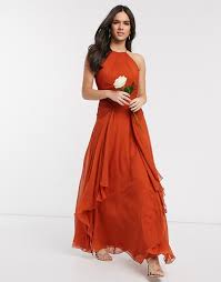 Asos Design Bridesmaid Drop Waist Pinny Maxi Dress With Ruched Bodice In 2020 Asos Bridesmaid Dress Maxi Dress Prom Maxi Bridesmaid Dresses