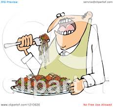 Search more high quality free transparent png images on pngkey.com and share it with your friends. Cartoon Of A Hungry Man Eating Spaghetti And Meatballs Royalty Free Clipart By Djart 1210626