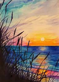 Today, i am going to paint sunrise, requested by one of. Simple Watercolor Painting Ideas36 Art Inspiration Painting Art Watercolor Landscape Paintings