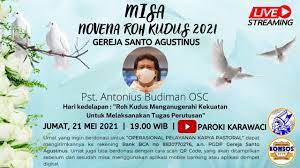 Novena roh kudus hari ke 5 umat kristen mempunyai kebiasaan mengadakan doa novena roh kudus. Misa Novena Roh Kudus 2021 Hari Ke 8 Youtube