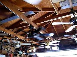Ceiling Fan Display In My Garage The Old Setup Youtube Ceiling Fan Garage Ceiling