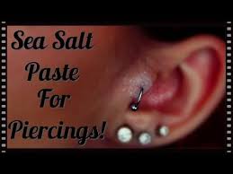 Sea Salt Paste For Piercings Hypertrophic Scarring Tutorial Front Helix Piercing Piercings Piercing Aftercare