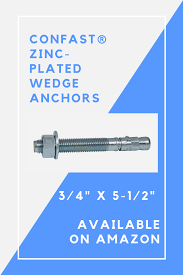 Wedge anchors, concrete anchors, or masonry anchors are designed to be installed into solid concrete. Fasteners 25 Per Box Confast American Made 1 2 X 12 Hot Dipped Galvanized Wedge Anchor Industrial Scientific Rdtech Co Rw