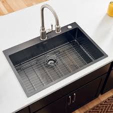 Maybe you would like to learn more about one of these? Ruvati 33 X 22 Inch Gunmetal Black Stainless Steel Drop In Topmount Kitchen Sink 16 Gauge Single Bowl Rvh5005bl Overstock 32325181