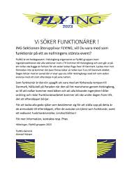 FlyING-gruppen söker funktionärer! – asektionen.se