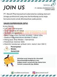 Pengalaman kerja di pt novell pharmaceutical laboratories. Loker Sma Smk D3 Di Pt Novell Pharmaceutical Laboratories Medan