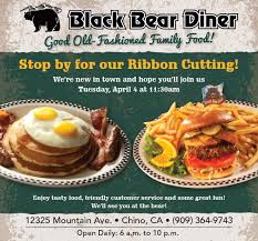 Black Bear Diner Moreno Valley Phone Number Black Bear Diner Opening In Chino Next Week Dine 909