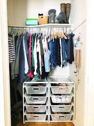 I got the sliding shoe rack for the bottom, six (6) sliding wire baskets, and one shelf for the top. Bedroom Closet Shoe Storage Closet Storage Basket Drawers