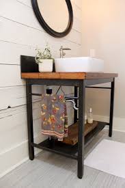 Future Folk Supply Co Custom Built Rustic Modern Bathroom Vanity And Metal Back Splash Rustic Modern Bathroom Diy Bathroom Design Bathroom Industrial Chic