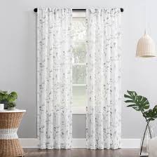 Charcoal 38040 grey farmhouse kitchen curtains miller farm charcoal rod pocket c. Laurel Foundry Modern Farmhouse Marc Floral Sheer Rod Pocket Single Curtain Panel Reviews Wayfair