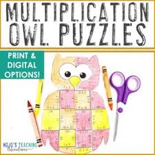Each printable highlights a word that starts. Multiplication Owl Math Puzzles Make A Halloween Coloring Page Alternative Hojo S Teaching Adventures Llc