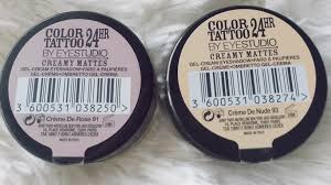 The cream gel formula glides on without creasing and keeps color vibrant. Maybelline Color Tattoo Creamy Mattes