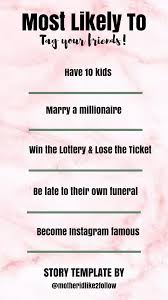 Most Likely To Instagram Story Games Instagram Story Templates Instagram Story Template Story Template Instagram Story