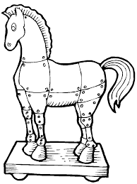 Discover how the ancient greeks portrayed the gods and goddesses as well as the mythological monsters and stories in their artwork with current representations to come up with coloring pages kids will enjoy to play with and print out. Printable Trojan Horse Coloring Page Novocom Top