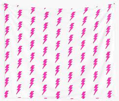 Hot Pink Lightning Bolt Tapestry By Redbubbleuser16 Room Tapestry Tapestry Lightning Bolt