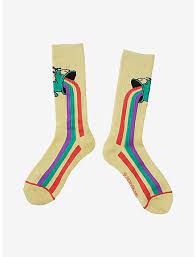 Spongebob Squarepants Plankton Rainbow Crew Socks