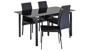 Most of the extendable tables you will find on ebay operate on the same basic principles. Buy Argos Home Lido Glass Extending Table 4 Black Chairs Dining Table And Chair Sets Argos