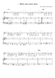 Hit me baby one more time. Baby One More Time Sheet Music For Piano Vocals Piano Voice Musescore Com