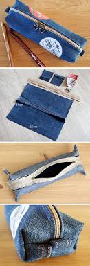 Cosmetic Bag Or Pencil Case Of Jeans Diy Cuzdanlar Canta Yeni Baslayanlar Dikis