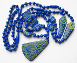 Vintage 20s Egyptian Revival Max Neiger Cobalt Blue Czech Etsy Egyptian Revival Jewelry Czech Jewelry Vintage Costume Jewelry