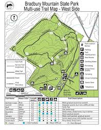 Enjoy birdwatching, camping, fishing, hiking, swimming, and more when you visit. Bradbury Mountain Park Maps Bradbury Mountain State Park
