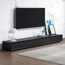 Modern 71 94 Inch Black Tv Stand Rectangle Media Stand Wood Tv Console With 3 Drawers 4 Drawers In 2020 Tv Stand Decor Living Room Wood Tv Console Tv Stand Decor
