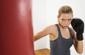 upper body workout with a punching bag