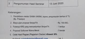 Kegiatan mar apr mei jun jul agt sept 1. Jadwal Ujian Seminar Propsal Skripsi 2020 Tif Unisnu