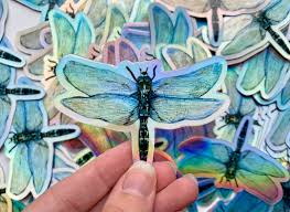 Dragonfly Gifts, Dragonfly Sticker, for Women, Rainbow Sticker for Water  Bottle, Holographic Sticker, for Car, for Hydro Flask, Bug Art, Art