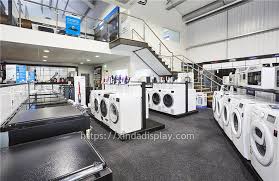 Home Appliances Shop Display Fixture Modern Appliances Showroom Design Retail Shop Interior Design Store Layout Design