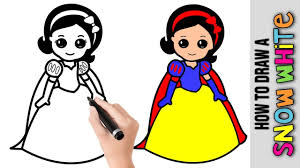 Join me on facebook www.faceb. How To Draw Snow White Disney Princess Cute Easy Drawings Tutorial For Beginners Step By Step Youtube