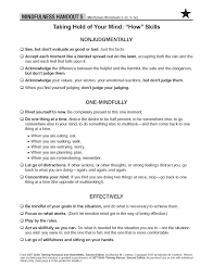 Dbt Skills Group Mindfulness Week 3 Dbt Skills Worksheets Dbt Skills Dbt Mindfulness