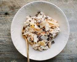 Orange Date Muesli With Coconut And Cacao Nibs Recipe Cacao Nibs Recipes Cooked Breakfast Food