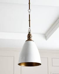 Tavern White Metal Brass Pendant Light