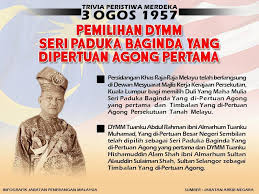 Nama senarai yang dipertuan agong yang dikongsikan ini adalah dari tahun 1957 sehingga tahun 2016. Trivia Peristiwa Merdeka Jabatan Penerangan Malaysia Facebook