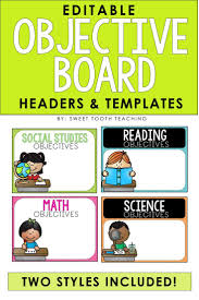 Can T Set Headers After They Are Sent Organize Your Objective Board With These Editable Objective Board Headers And Templates Inclu Objectives Board Objective Bulletin Board Classroom Organization
