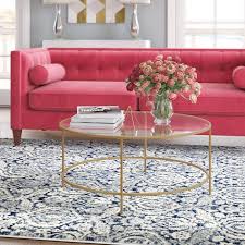 Birch Lane Coffee Tables Deford Coffee Table With Tray Top Reviews Birch Lane With Images Round Glass Coffee Table Round Coffee Table Modern Coffee Table