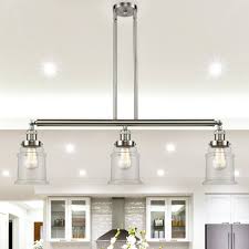 light kitchen island linear pendant