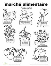 Food In French Worksheet Education Com French Worksheets Learn French French Classroom
